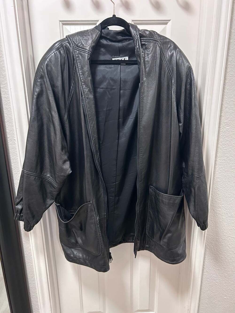 Vintage Tibor Style 5445 Black Leather Jacket